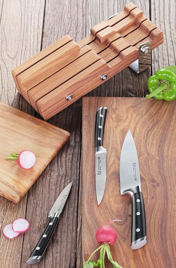 Cangshan S Series 61864 German Steel Forged 4-Piece Starter Knife Block Set