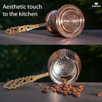 Hakan Turkish Coffee Pot | Stove Top Water Boiler, Coffee Maker, Butter, Chocolate & Milk Warmer | Even and Quick Heat with Handcrafted Copper Material | Coffee Gifts Idea, 6.5 Oz (190 cc)