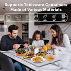 Food Warming Mat WochiTV Electric Warming Tray with 6 Level Temperature Control and 6 Hours Timer Extra Large Food Warmer Perfect for Parties Gatherings Buffet (Gray)