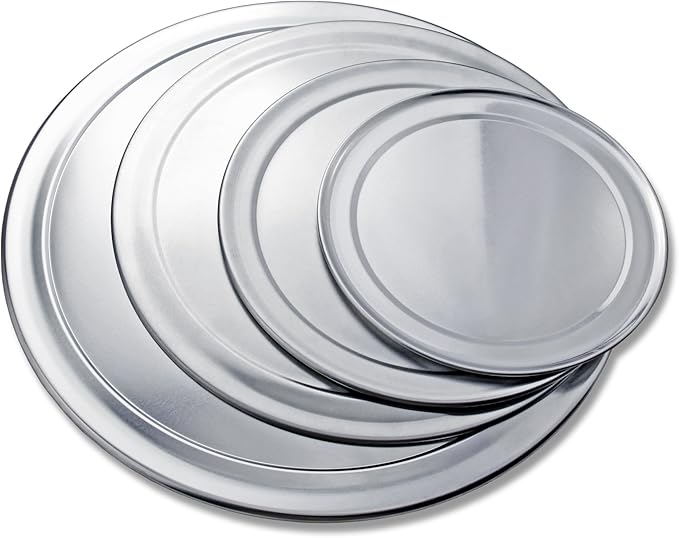 New Star Foodservice 536501 Pizza Pan/Tray, Wide Rim, Aluminum, 12 Inch