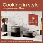 Pots and Pans Set, 22-Piece Non Stick Cookware & Bakeware Sets with Plaid Pattern, Stackable Design, Dishwasher Safe, Stain-resistant, Oven & All-Stove Safe, Tempered Glass Lid, Dark Gray