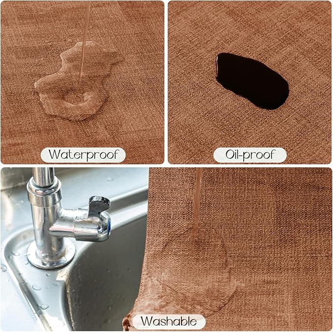 Romanstile Reversible Vinyl Placemats Set of 4, Faux Leather 100% Waterproof Oil-Proof Wipeable Place Mats, Heat Resistant Dual Sided Table Mats for Kitchen/Dining/Party (Grey Orange, 12 x 17 Inch)