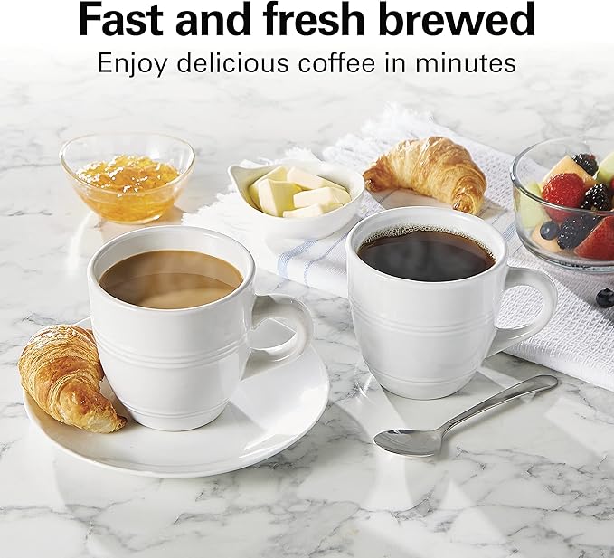 Hamilton Beach The Scoop Single Serve Coffee Maker & Fast Grounds Brewer for 8-14oz. Cups, Brews in Minutes, Black (47620), Next Gen