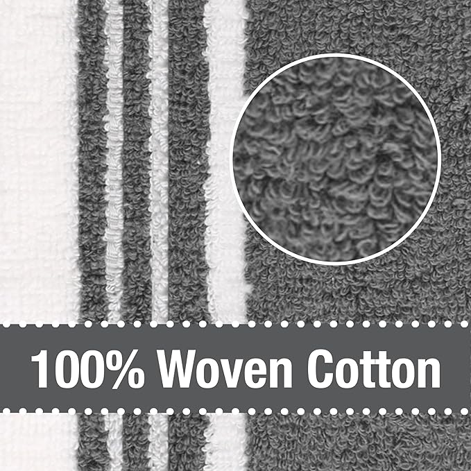 All-Clad Dual-Purpose Kitchen Towels: Highly Absorbent - 100% Cotton, 17"x30" Dish Towels for Cleaning & Drying Dishes & Glassware, 3-Pack, Pewter