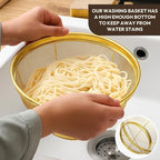 Baderke 3 Pieces Stainless Steel Gold Colander Metal Strainer with Handle Pasta Gold Colander for Kitchen Draining Pasta Rinsing Vegetables Rice Food, 3 Sizes (1.5-3-5 Quart,Novel)