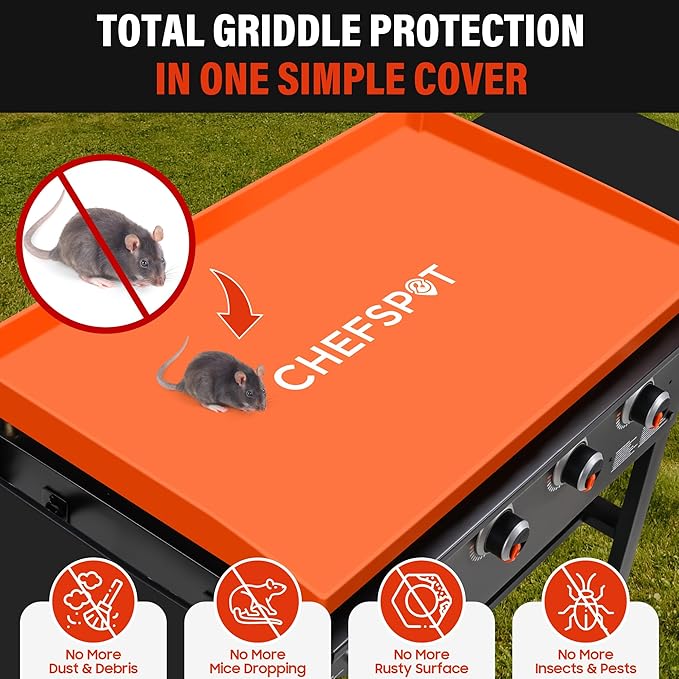 Silicone Griddle Cover for 36-Inch Omnivore Blackstone Griddle – Heavy-Duty Food Grade Reusable Grill Mat, Full Coverage Protection from Rust, Insects, and Leaves - New Models