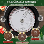 Burr Coffee Grinder Electric Espresso Grinder Commercial & Homeuse Silent Small Coffee Bean Grinder with Hopper Adjustable Grind, With Brush, Spoon, Black