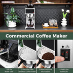YUANHAO 12-Cup Pourover Commercial Coffee Maker Brewer with Glass Carafe and Warmers- 120V