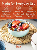 Sweese 10 Oz Ceramic Ice Cream Bowls, Set of 6, Dishwasher Microwave Safe Dessert Bowls in Assorted Cool Colors