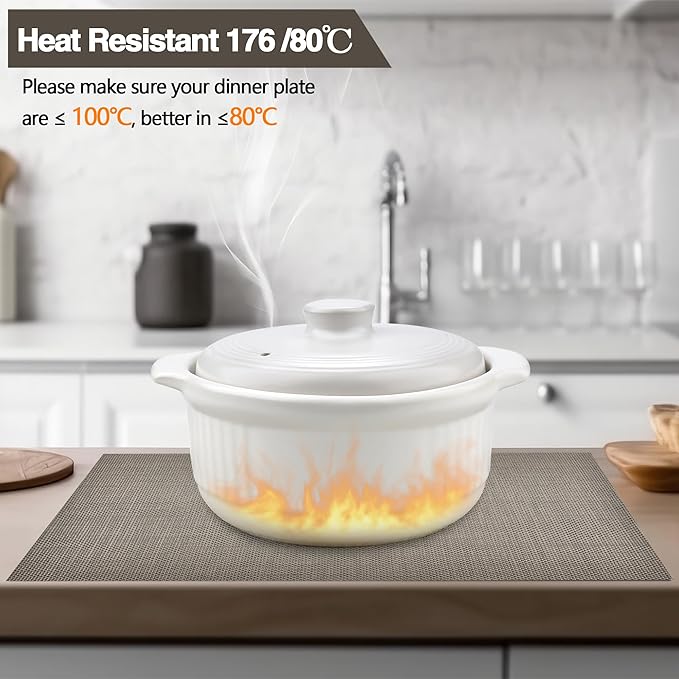 Placemats Set of 4 - Easy Clean Washable Vinyl Placemats - Wipeable Heat Resistant Table Mats for Dining Table - 17.7x11.8 Inch (4, Mint Gray)