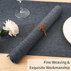 Homaxy Cloths Placemats for Dining Table Set of 8, Heat Resistant Washable Cotton Linen Blend Table Mats, Easy to Clean Place Mats for Indoor Outdoor Party Kitchen Decoration, 13" x 19", Charcoal Gray