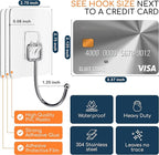 GLUIT Adhesive Large Wall Hooks for Hanging Heavy Duty 22 lbs Hooks for Walls No Damage 18 Pack