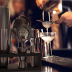 Highball & Chaser 13-Piece Gunmetal Black Stainless Steel Boston Cocktail Shaker Bar Tool Set with Mixology Bartender Kit Accessories