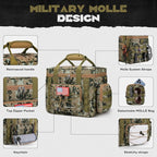 Maelstrom Large Tactical Lunch Box for Men,Insulated Lunch Bag, Leakproof Soft Cooler Bags with Detachable MOLLE Bag,Durable Lunch Tote for Adult Women Work,Picnic,30 Cans/20 L, Camouflage
