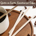 Perfect Stix 5.5 Inch Wooden Round Coffee Stirrers. 5.5 inch in Length and 1.2mil in Thickness. Pack of 1000 Count.