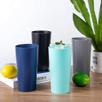 26-ounce Plastic Drinking Glasses Stackable Tumblers Water Cups Mixed Drinkware set of 12 Black, Reusable Shatter-resistant Dishwasher Safe