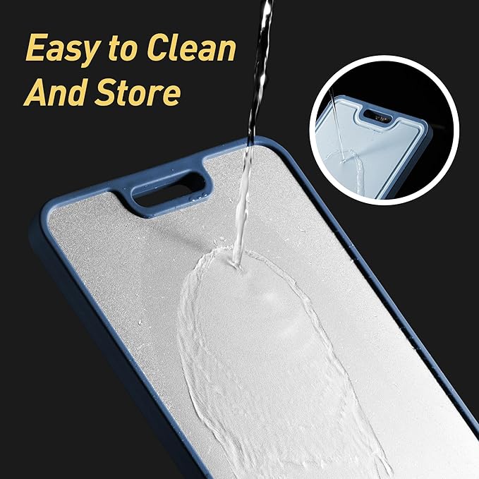 2 Packs Titanium Cutting Boards for Kitchen Chopping Board Butcher Block 2 in 1 Pure Titanium and Wheat Straw PP Mother Day Best Mama Mommy Ever Mother In Law Gifts Stepmom Grandma Gigi Nana Present