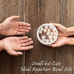 Wheat Straw Snack Bowls 10oz Set of 8 - Unbreakable Dessert Bowl for Kids - Small White Bowls for Ice Cream,Snack and Fruits - Microwave & Dishwasher Safe Mini Appetizer Bowl Sets - White