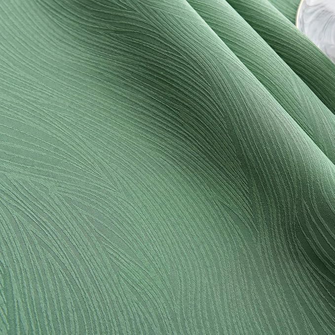 maxmill Jacquard Table Cloth Swirl Pattern Spillproof Wrinkle Resistant Heavy Weight Soft Tablecloth for Kitchen Dinning Tabletop Outdoor Picnic Rectangle 52 x 70 Inch Sage Green