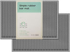 2 Pack Bar Mat, Home Bar Tool Drying Mats, Bar Accessories for The Home Bar Set 18''x12''（Gray） for Bars, Outdoor Camping, Bar for Home