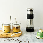 Cafe Crush Club Cold Brew Coffee Maker | Fire Toughened Borosilicate Glass | 304 Stainless Steel Infuser | 1000ml / 34 oz | Cold Brew Iced Coffee Pitcher