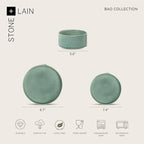 Stone Lain Bao 24-Piece Dinnerware Set Stoneware, Green