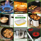 7.2"×5"×2.2" - 40 Pack 2 LB/32oz Gold Aluminum Foil Pans with Lids Heavy Duty, Foil Food Containers with Lids, Tin Foil Pans for Baking, Meal Prep, Freezer, Heating and Takeout