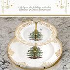 Christmas Tree Gold Cake Stand