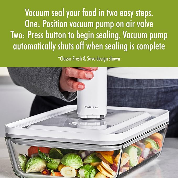 ZWILLING Fresh & Save Airtight Glass Food Storage Containers with Lids, Meal Prep Containers, One Size, La Mer