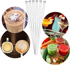 100 Pieces Swizzle Sticks Ball Head Stirrer Disposable Plastic Round Top Crystal Bar Swizzle Sticks Cocktail Coffee Drink Stirrers for Party Wedding Supplies