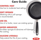 OXO 10” Non-Stick Every Day Frying Pan, BPA-Free Comfort Grip Silicone Handle, Dishwasher & Oven Safe, PFAS-Free Ceramic Skillet, Black