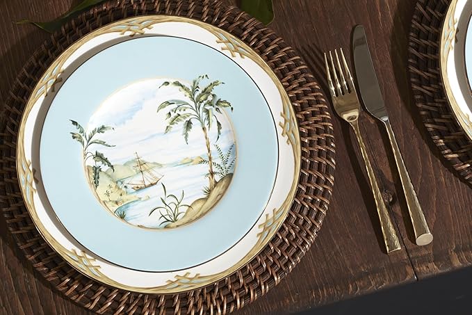 Lenox 6226609 British Colonial Bamboo Dinner Plate