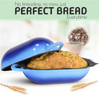LoafNest: Incredibly Easy Artisan Bread Kit. Cast Iron Dutch Oven [Compact 2 qt size] and Perforated Non-Stick Silicone Liner.