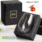 HOHY Leo Wine Glass - Stemless, 20oz Golden, Zodiac Constellation Glass, Horoscope Gift for Women & Men