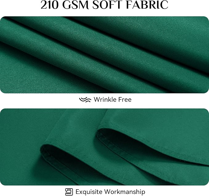 Softalker Rectangle Tablecloth, Waterproof & Stain Resistant Table Cloths Wrinkle Free Fabric Washable 210GSM Polyester Table Cover for Spring/Party/Wedding - 90 x 132 inch,Green