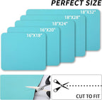 Dish Drying Mat for Kitchen Counter, Heat Resistant Drainer Mats with Non-slip Rubber Backed, Hide Stain Kitchen Super Absorbent Draining Mat, Easy to Clean Dish Rack Pad, Teal 16"x18"