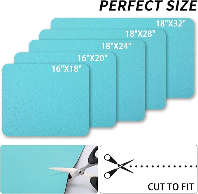 Dish Drying Mat for Kitchen Counter, Heat Resistant Drainer Mats with Non-slip Rubber Backed, Hide Stain Kitchen Super Absorbent Draining Mat, Easy to Clean Dish Rack Pad, Teal 18"x32"