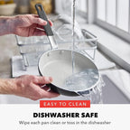 GreenPan x Bobby Flay 13 Piece Nonstick Cookware Pots and Pans Set, PFAS-Free Diamond Ceramic, Induction Suitable, Easy Clean Dishwasher & Oven Safe, Stay-Cool Silicone Handles, Glass Lids, Graphite