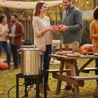 CreoleFeast Aluminum 30 Qt. Turkey Fryer Pot Set, 50,000 BTU Propane Turkey Fryer Burner for Outdoor Cooking, TFS3000L