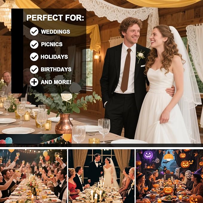 SUT 6-Pack Black Serving Trays for Entertaining-16 x 11" Serving Platters for Snacks, Fruit, Cookies Reusable Plastic Trays for Serving Food and Party Organization in Kitchen & Halloween Parties