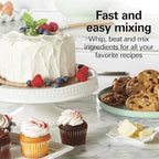 Hamilton Beach 6-Speed Electric Hand Mixer with Whisk, Traditional Beaters, Snap-On Storage Case, 250 Watts, White