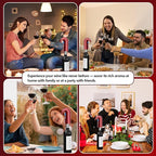 Electric Wine Aerator & Dispenser – 1-Touch Instant Aeration, Precision Pouring & Temp Display – USB Rechargeable Gift Edition for Parties, Holidays & Wine Lovers (Red)