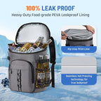 Cooler Backpack, Lightweight and Large Capacity Soft Backpack Cooler, Leak Proof Cooler Bag for Men Women