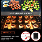 Foldable BBQ Fish Grill Basket with 430 Stainless Steel, Grill Set Includes: a Reusable Grill mat and a basting Brush.