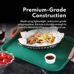 New Star Foodservice Fast Food Tray, Set of 12 (Black, 14 by 18-Inch)