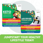 Air Fryer & Keto Cookbook Magnets - Set of 2 (7”x6”) - Air Fryer Accessories & Keto Meal Plan Cookbook - Airfryer Kitchen Accessories - Keto Foods & Keto Diet Book For Beginners - Kitchen Gadgets 2025