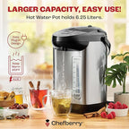 Premium 5.5 QT Hot Water Boiler and Warmer With auto dispense and Manual Pump, Quick Heatup and Keep-Boil Function for Instant On-Demand Hot Water Anytime, Boil-Dry Protection, ETL Approved