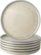 AmorArc Ceramic Plates Set of 6, 8.5 Inch Reactive Glaze Stoneware Plates set, Dessert, Salad, Appetizer, Small Dinner, Microwave, Dishwasher Safe, Scratch Resistant Dishes Set for Kitchen