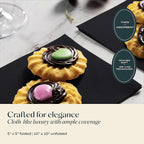 Disposable Linen-Feel Cocktail Napkins, 200-Pack 5" x 5" BLACK Paper Beverage Napkins For Bar, Restaurant And Café, Dessert Napkins For Party, Wedding Or Event