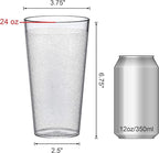 Amazing Abby - Cafely - 24-Ounce Plastic Tumblers (Set of 8), Plastic Drinking Glasses, Restaurant-Style Tumblers, Commercial-Grade Cups, Stackable, BPA-Free, Shatter-Proof, Dishwasher-Safe, Clear